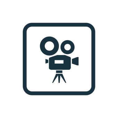 video kamera kutsal kişilerin resmi yuvarlak kare düğme