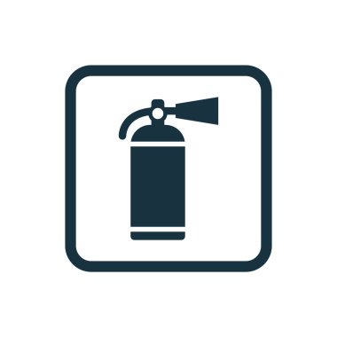 Yangın söndürücü kutsal kişilerin resmi yuvarlak kare düğme