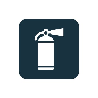 Yangın söndürücü kutsal kişilerin resmi yuvarlak kare düğme