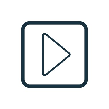 Yürüt simgesi yuvarlak kareler düğmesi