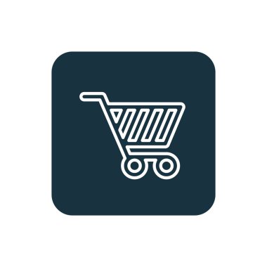 alışveriş sepeti simgesini yuvarlak kareler düğmesi