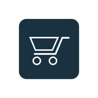 alışveriş sepeti simgesini yuvarlak kareler düğmesi