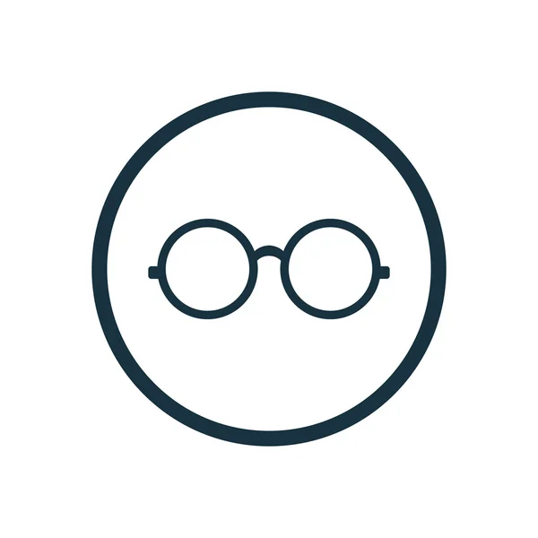Round glasses icon circle shape — Stock Vector