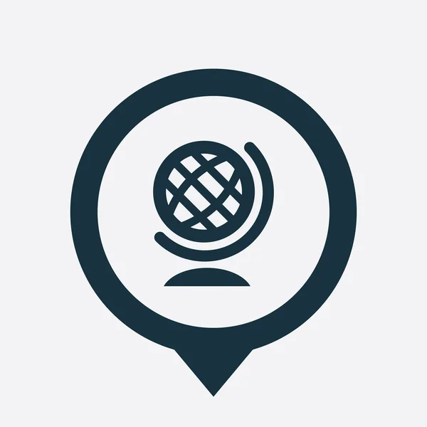 Globo ícone mapa pino —  Vetores de Stock