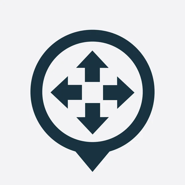 Move icon map pin — стоковый вектор