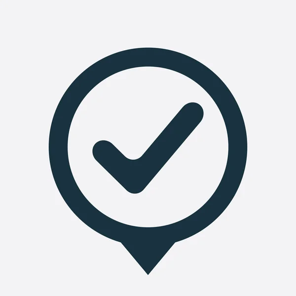 Ok icon map pin — Stock Vector