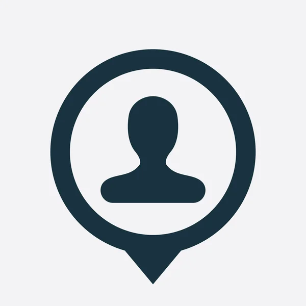 Icono de perfil mapa pin — Vector de stock