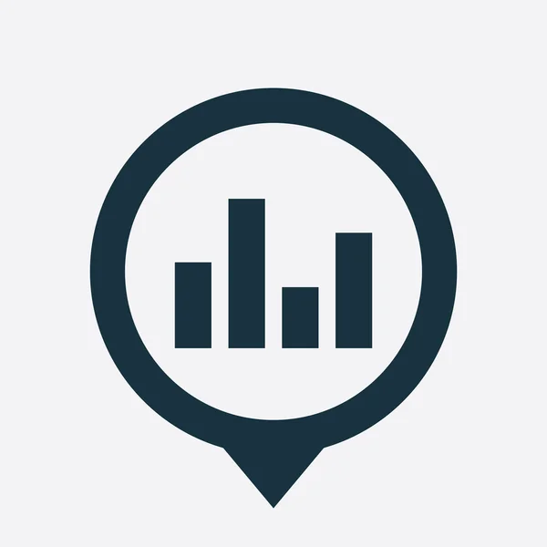 Equalizer pictogram kaart pin — Stockvector