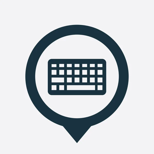 Keyboard icon map pin — Stock Vector