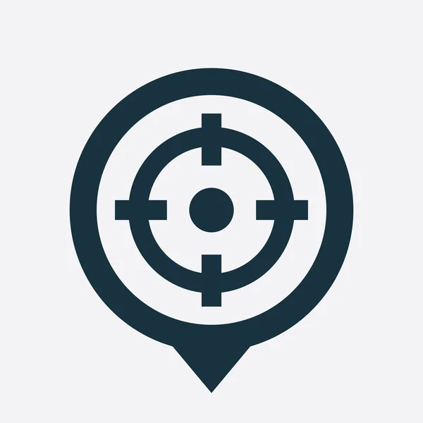 Vista ottica icona mappa pin — Vettoriale Stock