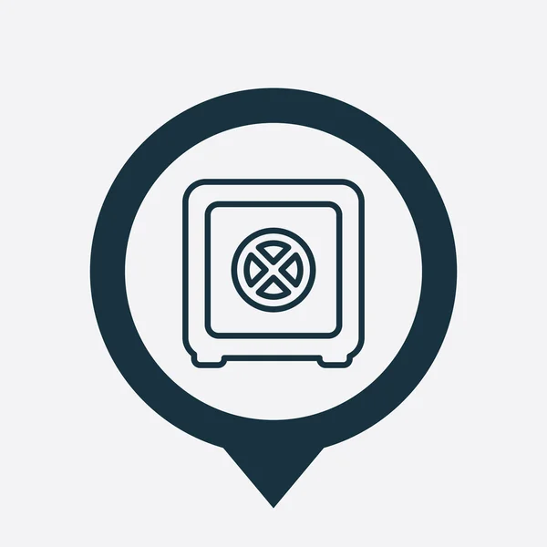 Banksafe Icon Map Pin — Stockvektor