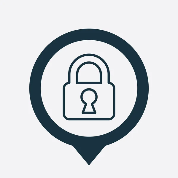 Lock pictogram kaart pi — Stockvector