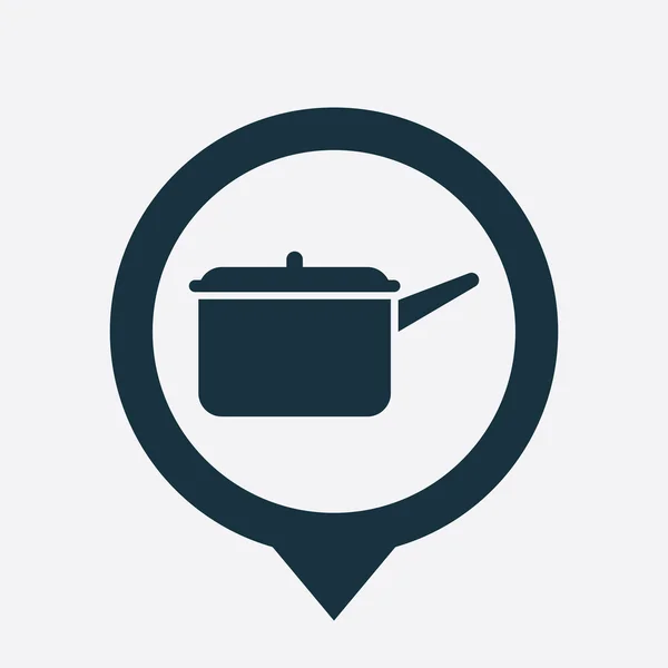 Pot icon map pi — Stock Vector