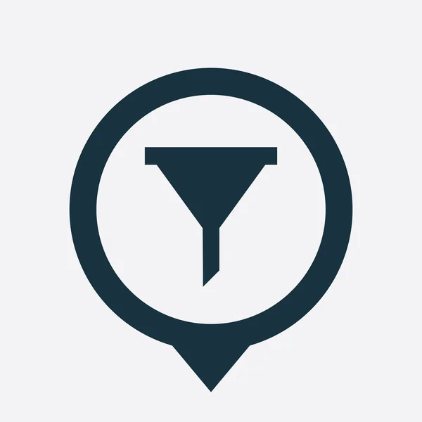 Icona filtro mappa pin — Vettoriale Stock