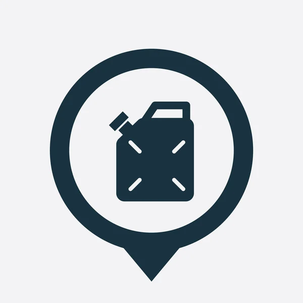 Jerrycan Icon Map Pin — Stockvektor