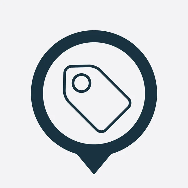 Etichetta icona mappa pin — Vettoriale Stock