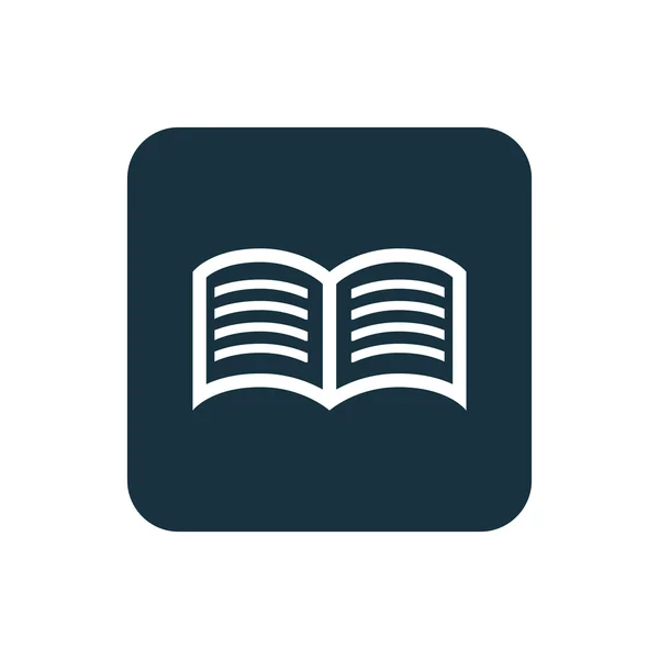 Ícone do livro Quadrados arredondados botão — Vetor de Stock