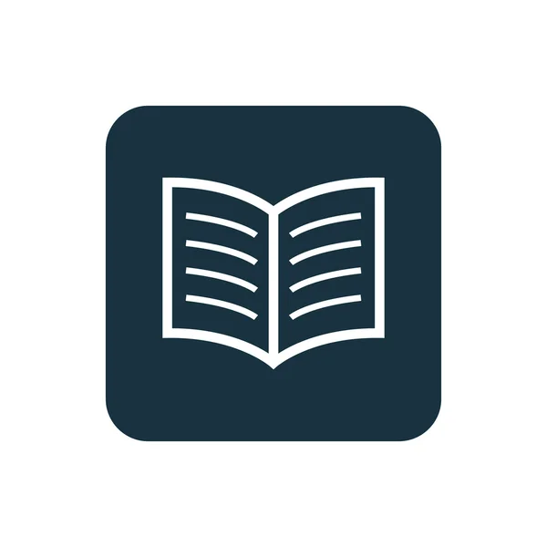 Ícone do livro Quadrados arredondados botão — Vetor de Stock
