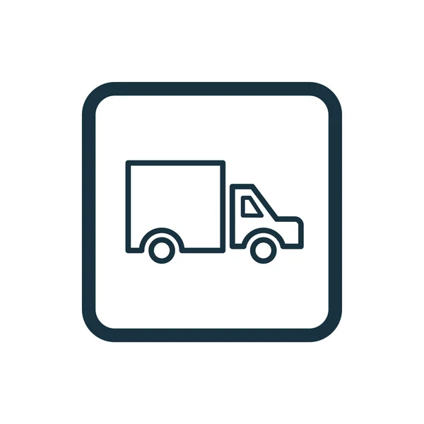 LKW-Symbol abgerundete Quadrate Knopf — Stockvektor