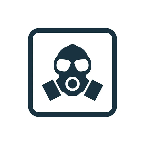 Respirator icon Rounded squares button — Stock Vector