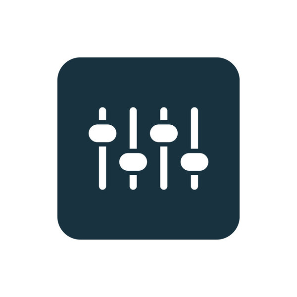 sound mixer icon Rounded squares button