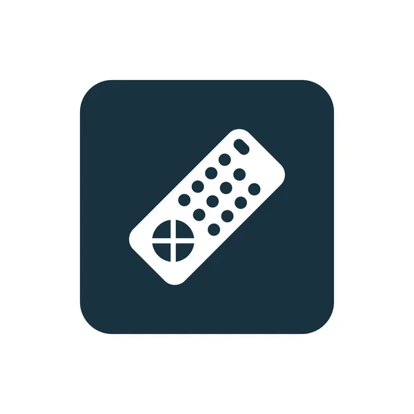 Ícone remoto tv botão quadrados arredondados — Vetor de Stock