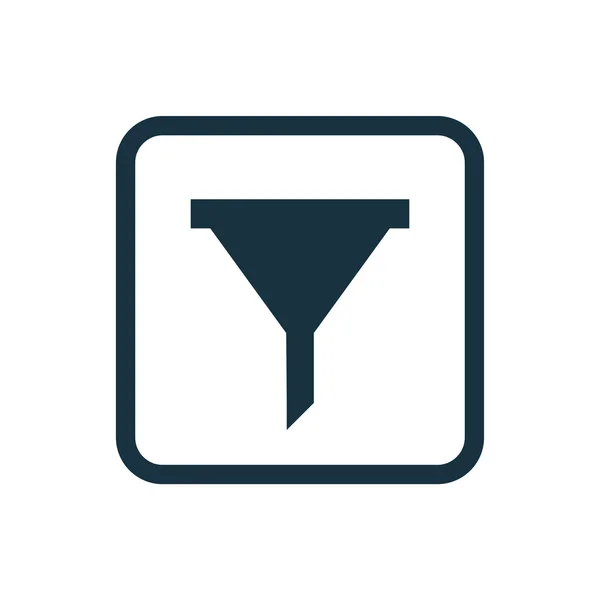 Przycisk Filtr ikona zaokrąglone kwadraty — Wektor stockowy