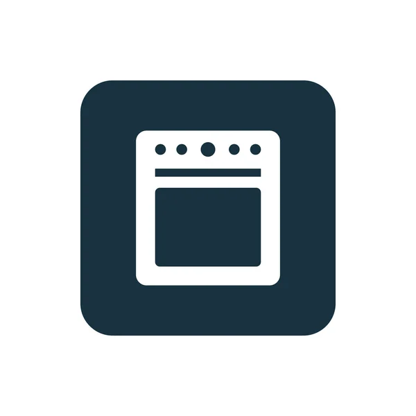 炊飯器アイコン角丸正方形ボタン — ストックベクタ