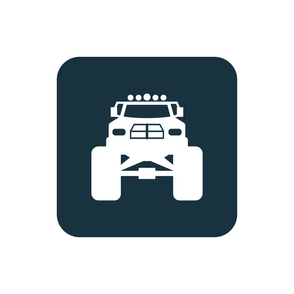 Monster car icon Rounded squares button — стоковый вектор