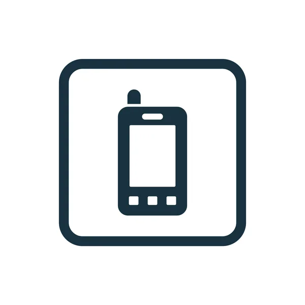 Icône de téléphone portable Bouton carrés arrondis — Image vectorielle