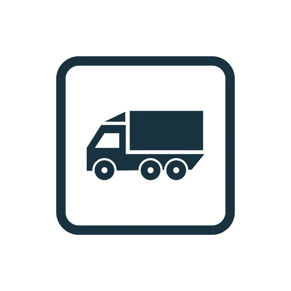 LKW-Symbol abgerundete Quadrate Knopf — Stockvektor