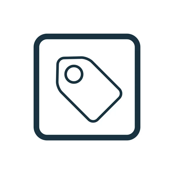 Ícone de tag Quadrados arredondados botão — Vetor de Stock