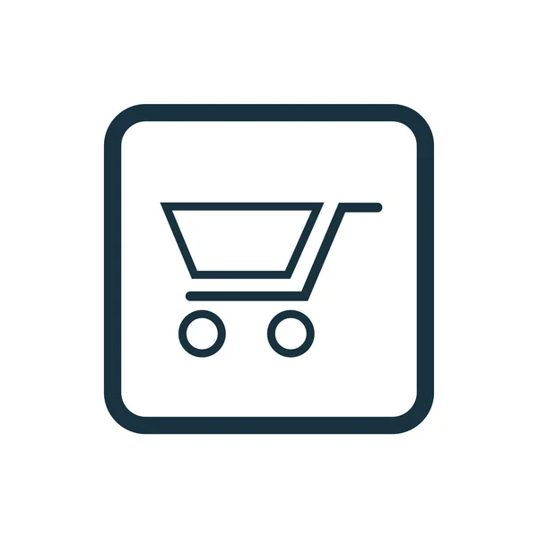 Shopping cart ikonen rundad torg knapp — Stock vektor