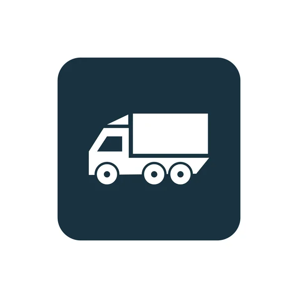 Icona del camion Tasto quadrato arrotondato — Vettoriale Stock