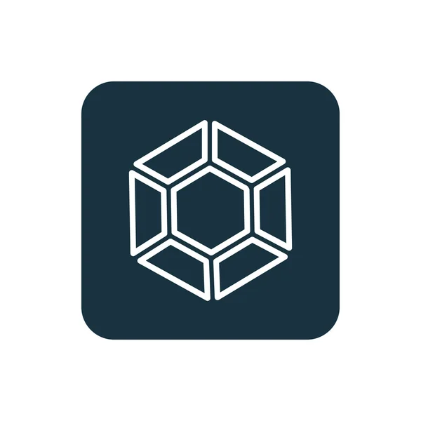 Diamond icon Rounded squares button — Stock Vector