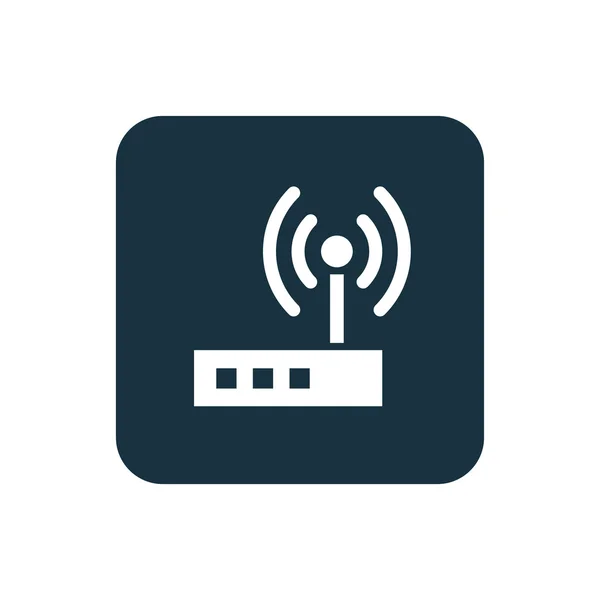 Modem-Symbol runde Quadrate-Taste — Stockvektor