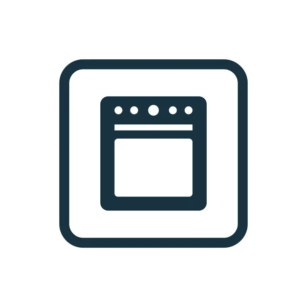 Vařič ikonu zaoblené čtverečky tlačítko — Stockový vektor