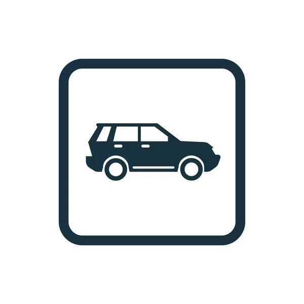 SUV ikona zaoblené čtverečky tlačítko — Stockový vektor