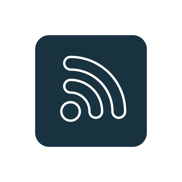 WiFi pictogram afgeronde pleinen knop — Stockvector