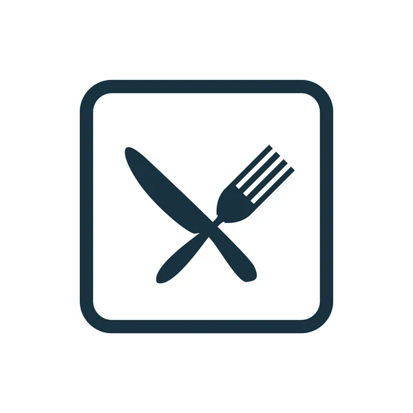 レストラン アイコン角丸正方形ボタン — ストックベクタ
