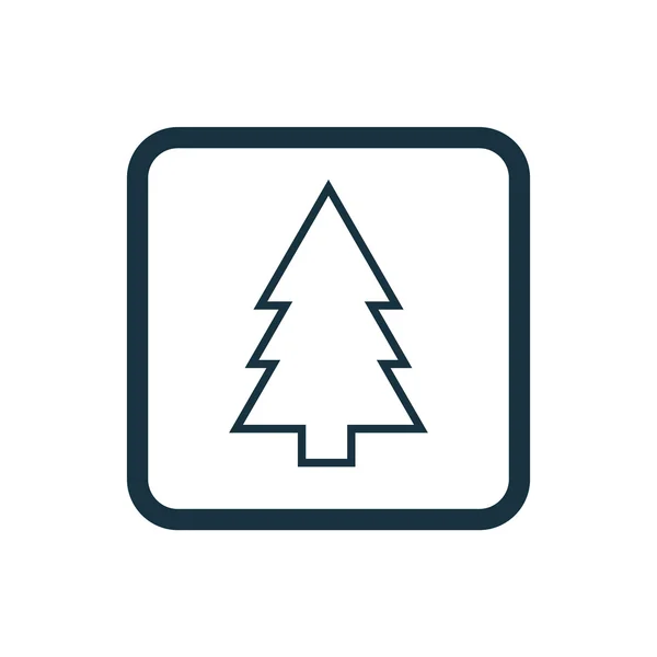 Spar-tree pictogram afgeronde pleinen knop — Stockvector