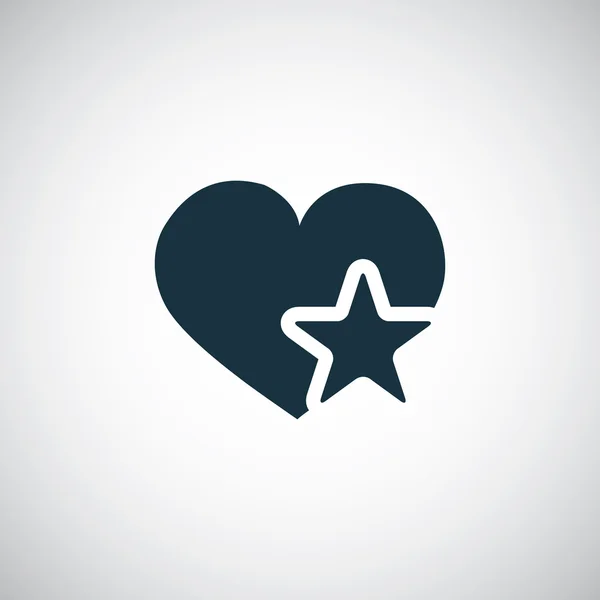 Icona della stella del cuore — Vettoriale Stock