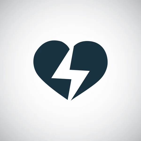 Heart lightning icon — Stock Vector