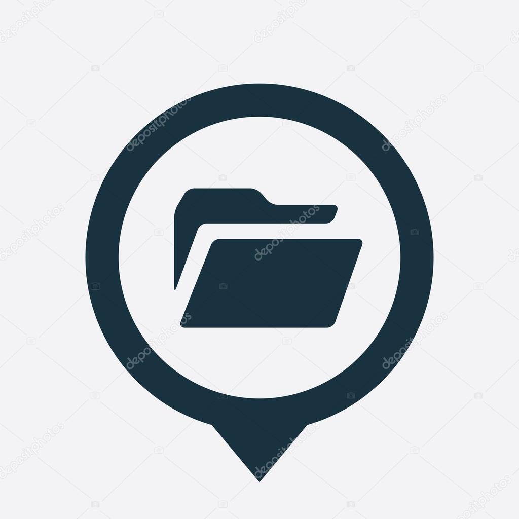 folder icon map pin