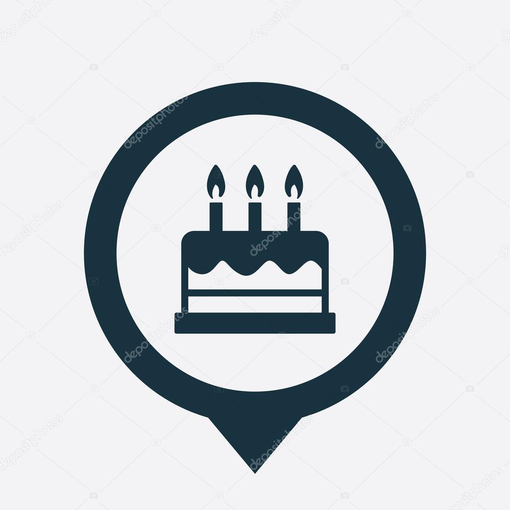 cake icon map pin