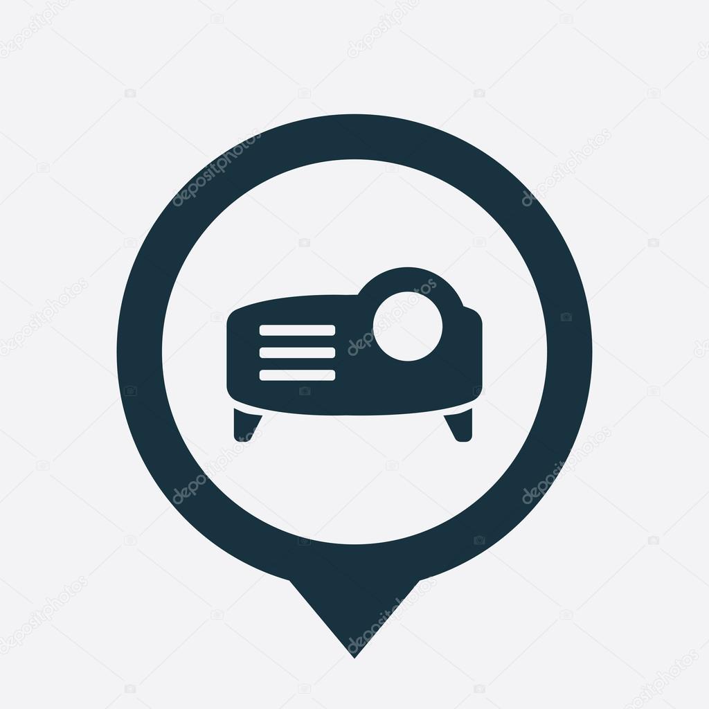 projector icon map pin