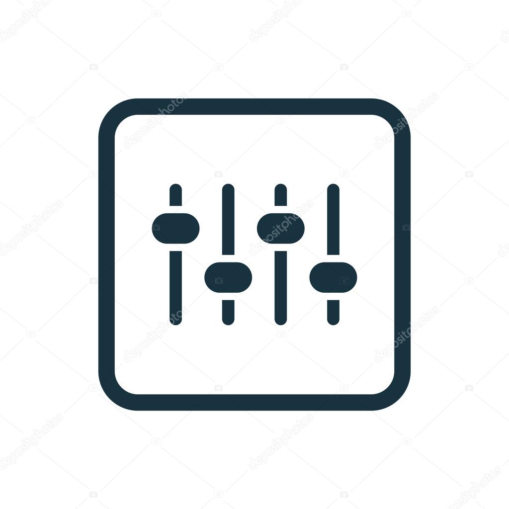 Sound Mixer Icon Rounded Squares Button Vector Image By C Rashad Ashurov Vector Stock
