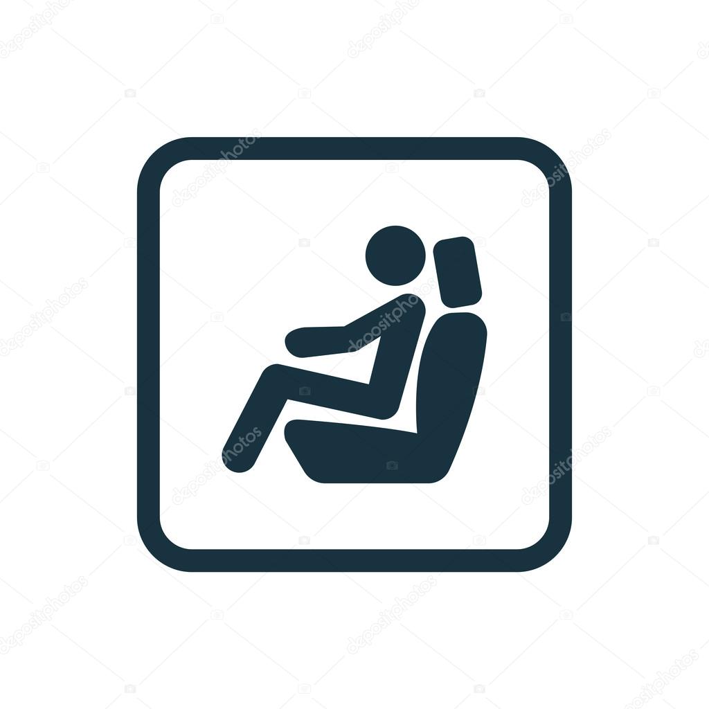 car seat icon Rounded squares button