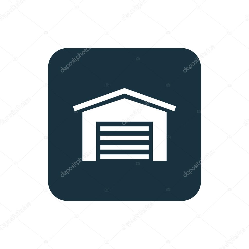 car garage icon Rounded squares button