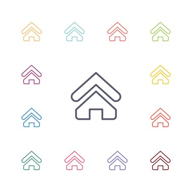 ev düz simgeler kümesi